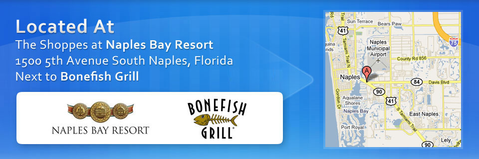 character eyez location, naples bay resort, the shoppes at naples bay resort, bonefish grill, olio on naples bay, olde naples, downtown naples